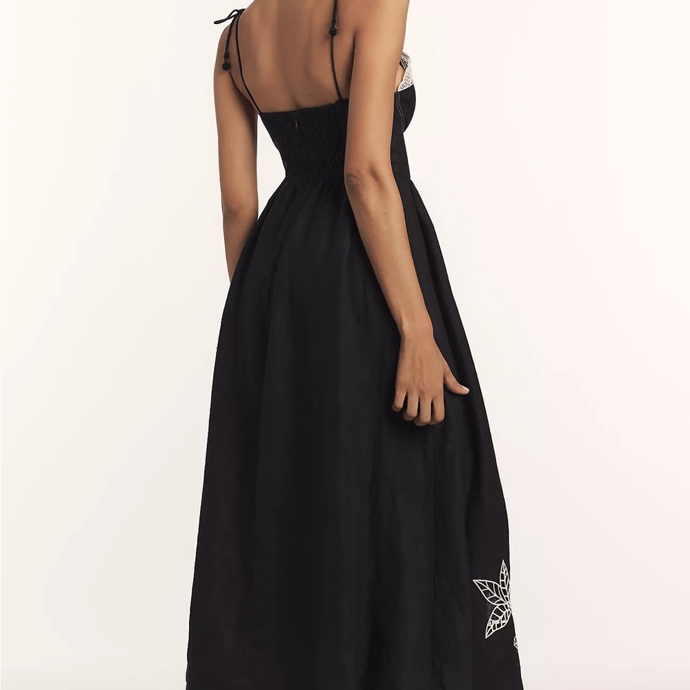 NWT Farm Rio Linen & Richelieu Lace Bustier Dress Size M - Picture 2 of 2